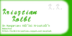 krisztian kolbl business card